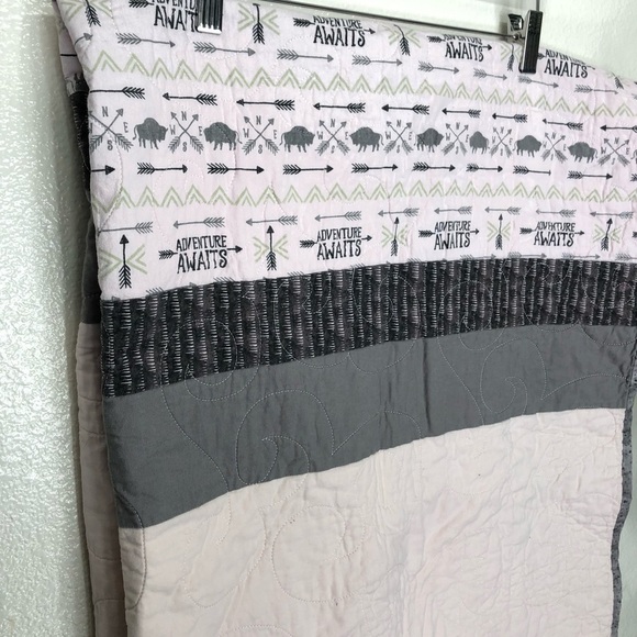 Pink Adventure Awaits Baby Girl Quilt - Picture 3 of 7